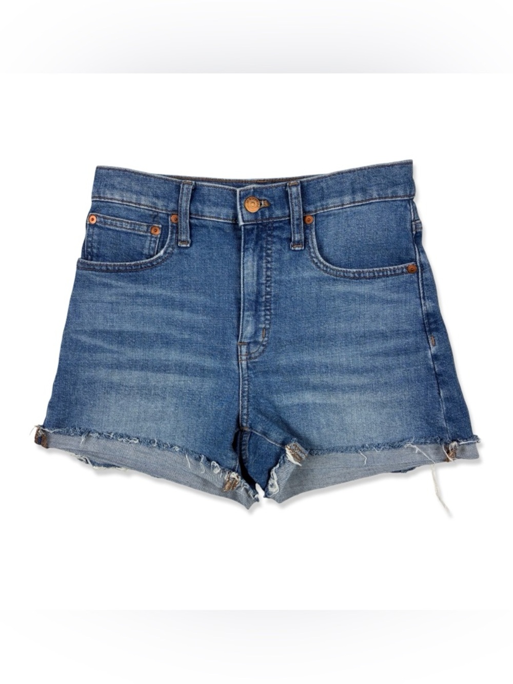 Madewell High Rise Denim Cuffed Shorts